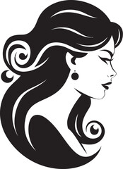 Serene Elegance Black Iconic Beauty Elegant Shadows Iconic Womans Silhouette