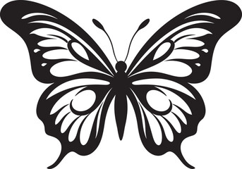 Aesthetic Wings Vector Butterfly Emblem Serene Soar Black Butterfly Silhouette