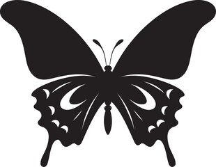 Sleek Soar Iconic Vector of Butterflies Aesthetic Wings Black Butterfly Emblem