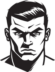 Knockout Puncher Vector Silhouetted Boxer Gloved Dynamo Black Emblematic Boxer