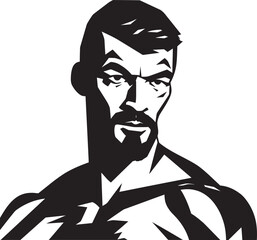 Fist Fury Silhouetted Vector Boxer Man Champion Jab Emblematic Boxer Silhouette