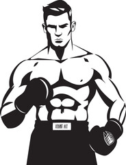 Boxing Dynamo Emblematic Boxer Silhouette Champion Virtuoso Black Iconic Boxer Man