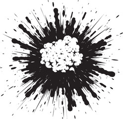 Blitz Bang Explosive Vector Logo Cartoon Kaboom Dynamic Black Design