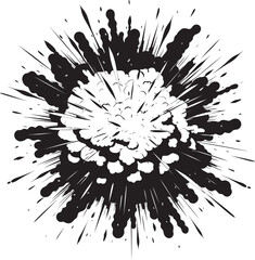 Blastorama Dynamic Black Explosion Whizbang Fury Cartoon Vector Blast