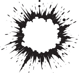 Blast Burst Explosive Black Logo Icon Comic Chaos Dynamic Explosion Emblem