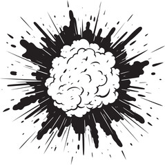 Whizbang Fury Black Explosive Emblem Explo Fury Dynamic Cartoon Explosion