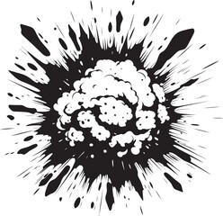 Comic Chaos Dynamic Vector Emblem Boom Bang Explosive Cartoon Logo