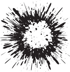 Boom Bang Vector Explosive Silhouette Explosive Impact Black Cartoon Explosion