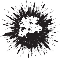 Comic Chaos Explosive Dynamic Design Boom Bang Black Vector Cartoon Explosion