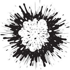 Power Pop Explosive Vector Emblem Wham Bam Cartoon Black Explosion Design