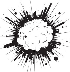 Wham Bam Explosive Dynamic Silhouette Dynamic Detonation Black Vector Blast - obrazy, fototapety, plakaty