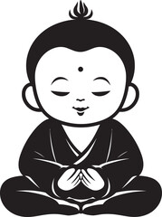 Zen Zenith Vector Buddha Logo Tranquil Tot Black Zen Icon Design