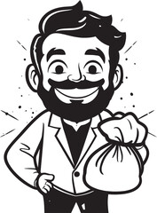 Fortune Keeper Vector Bag Emblem Money Maestro Black Emblem Design