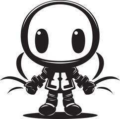 BlastBot Buddy Vector Logo Icon Explosive Dynamo Black Emblematic Design