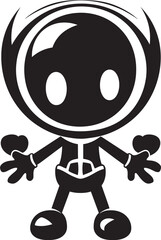 BlastBot Buddy Vector Black Emblem Explosive Dynamo Emblematic Mascot Icon