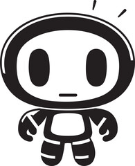 Explosive Drone Buddy Black Emblematic Design Blast Bot Buddy Iconic Mascot Emblem