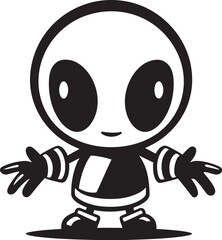 RoboBlast Mascot Black Logo Emblem Bomber Bot Buddy Emblematic Vector Icon