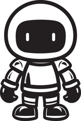 Explosive Bot Buddy Black Iconic Emblem Boom Blaster Mascot Vector Logo Icon