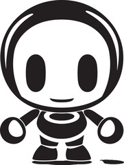 Boom Blaster Buddy Black Iconic Emblem Bombastic Bot Mascot Vector Logo Icon