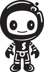 RoboBoom Blaster Black Iconic Emblem Dynamite Drone Mascot Vector Emblem Design