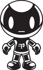 RoboBlast Bomber Vector Black Emblem Dynamite Drone Mascot Iconic Logo Design