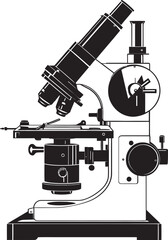 Black Scope Icon Iconic Emblem Scientific Viewfinder Vector Design