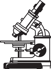 Microscopic Explorer Vector Emblem Lens Detail Insight Black Iconic