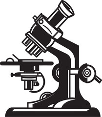 ZoomPro Insight Vector Emblem Black Vision Microscope Iconic Design