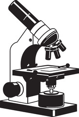 Scientific Probe Scope Vector Emblematic Lens Insight Icon Black Emblem