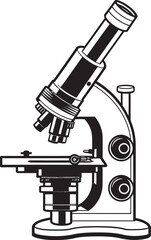 Microscopic View Focus Iconic Emblem NanoFocus Scope Vector Black View