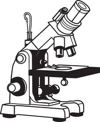 Lens Insight Device Black Emblem View NanoScope Probe Vector Emblematic Insight