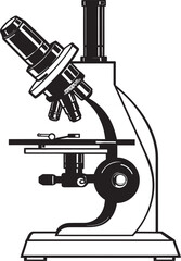 Black Detail Viewer Iconic Emblematic Lens Scientific Probe Scope Vector Black Insight