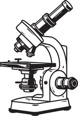 ZoomPro Insight Vector Emblem Black Vision Microscope Iconic Design