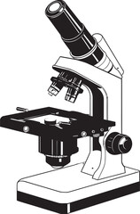 Microscopic Detail View Black Iconic Design NanoFocus Scope Vector Emblematic