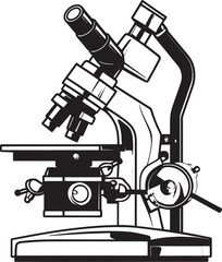 Lens Insight Device Black Emblematic NanoScope Probe Vector Black Design