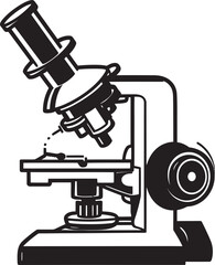 ZoomPro Insight Vector Emblem Black Vision Microscope Iconic Design