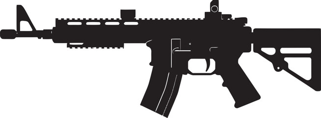 Stealth Firearms Tool Black Emblem Strategic Firearm Arsenal Vector Iconic