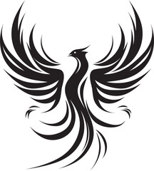 Revival Glow Symbol Vector Logo Icon Radiant Flame Wings Black Iconic Design