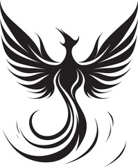 Revival Blaze Symbol Vector Logo Icon Flaming Avian Rebirth Black Iconic