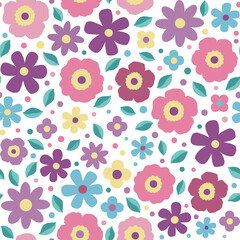 Vibrant floral seamless pattern. Floral elegance. Modern botanicals. Flower background. Abstract floral Art