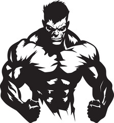 Apocalyptic Fitness Beast Black Emblem Zombie Muscles Unleashed Vector Logo