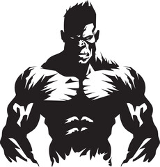 Decayed Fitness Beast Black Iconic Zombie Gym Emblem Vector Emblematic