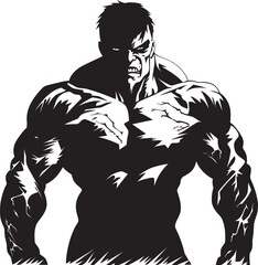 Eternal Zombie Sculpt Black Iconic Zombie Muscle Forge Vector Emblematic