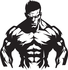 Zombie Mass Pump Black Emblematic Undead Muscle Sculpture Vector Logo