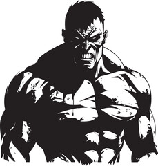 Undead Fitness Sculpture Black Emblem Apocalyptic Gym Warrior Vector Logo