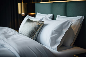 Sleep comfortable bedroom home white hotel room bedding rest pillow