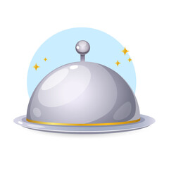 Restaurant cloche vector
