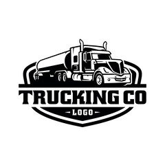 tanker truck illustration logo vector