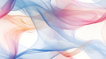  a close up of a blue, pink, and orange colored smoke pattern on a white background with space for text.