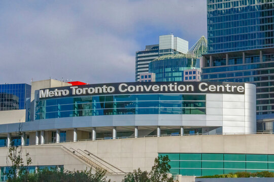 Toronto, Ontario, Canada. Jun 30, 2023. Metro Toronto Convention Centre Building Sign.